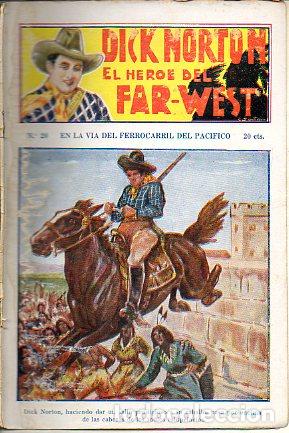 Libros: DICK NORTON. EL H&Eacute;ROE DEL FAR-WEST. N&ordm; 20. En la v&iacute;a del Ferrocarril del Pac&iacute;fico. - Foto 1