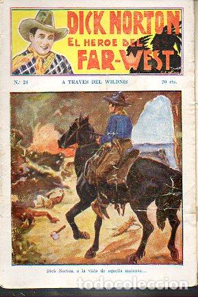 Libros: DICK NORTON. EL H&Eacute;ROE DEL FAR-WEST. N&ordm; 24. A trav&eacute;s del Wildnis. - Foto 1