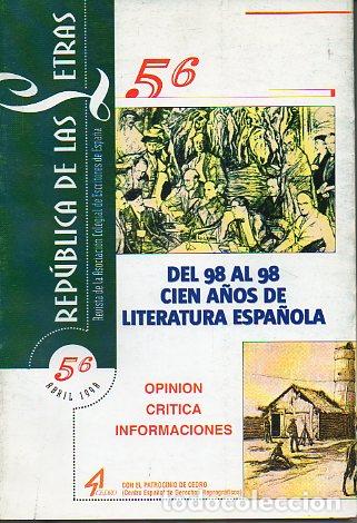 B&uuml;cher: REP&Uacute;BLICA DE LAS LETRAS. Revista de la Asociaci&oacute;n Colegial de Escritores de Espa&ntilde;a. N&ordm; 56.