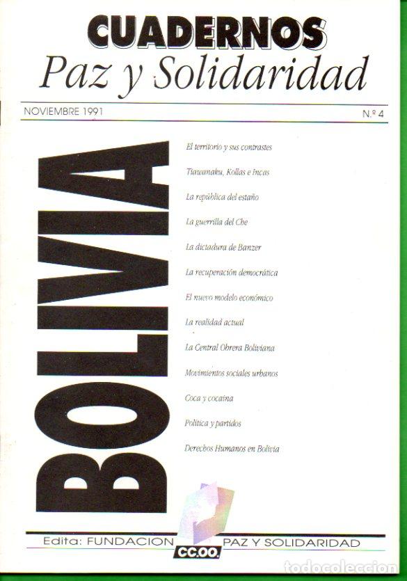 Libros: CUADERNOS PAZ Y SOLIDARIDAD. N&ordm; 4. BOLIVIA. - Foto 1