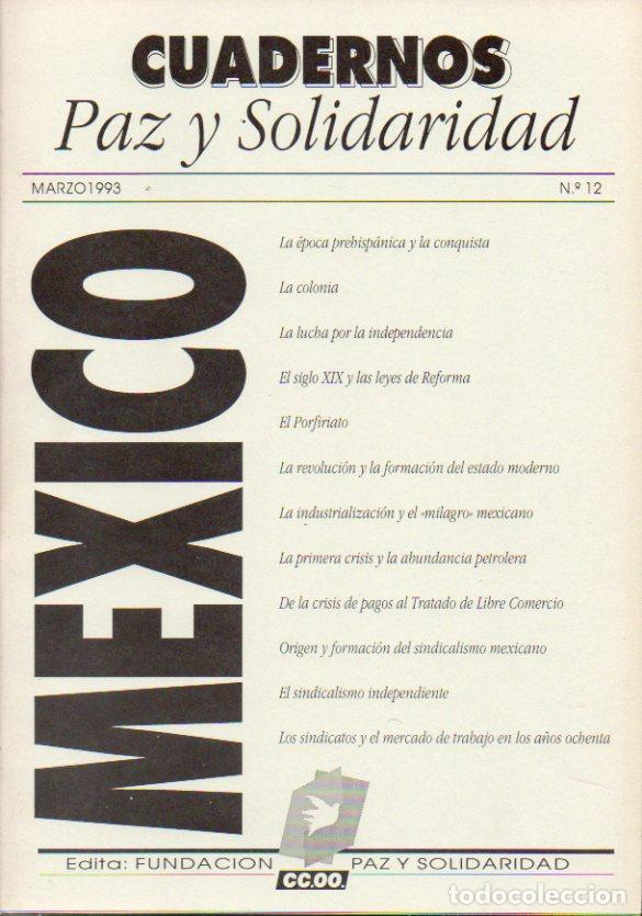 Libros: CUADERNOS PAZ Y SOLIDARIDAD. N&ordm; 12. M&Eacute;XICO. - Foto 1