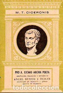 Libros: PRO A. LICINIO ARCHIA POETA. - Foto 1