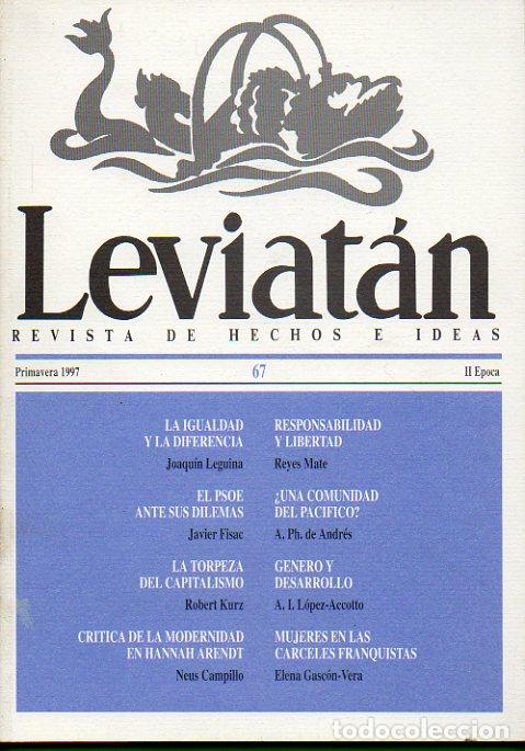 Libros: LEVIAT&Aacute;N. Revista de Hechos e Ideas. N&ordm; 67. - Foto 1
