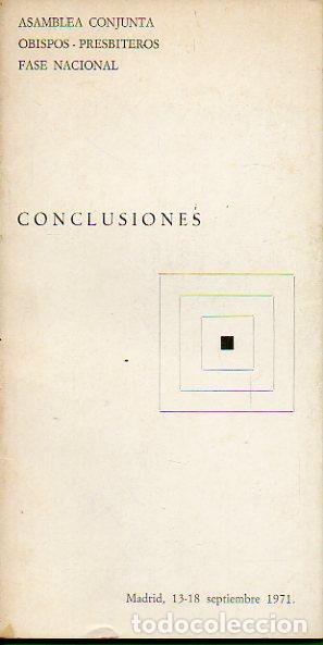 CONCLUSIONES. Madrid, 13-18 de septiembre de 1971.