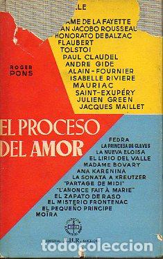 Libros: EL PROCESO DEL AMOR. Pr&oacute;l. Ram&oacute;n Roquer. - Foto 1