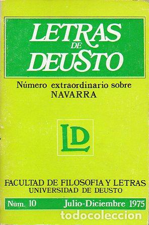 Libros: LETRAS DE DEUSTO. N&ordm; 10. Extraordinario sobre NAVARRA. - Foto 1