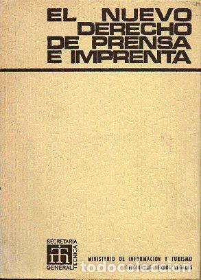 Libros: EL NUEVO DERECHO DE PRENSA E IMPRENTA. 2&ordf; ed. - Foto 1