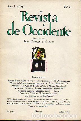 Libros: REVISTA DE OCCIDENTE. A&ntilde;o I. 2&ordf; &Eacute;poca. N&ordm; 1. - Foto 1