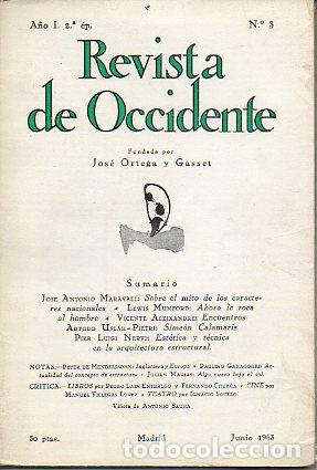 Libros: REVISTA DE OCCIDENTE. A&ntilde;o I. 2&ordf; &Eacute;poca. N&ordm; 3. - Foto 1