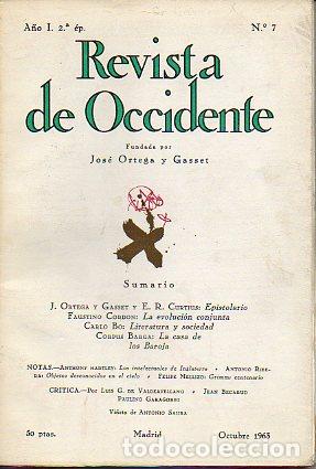 Libros: REVISTA DE OCCIDENTE. A&ntilde;o I. 2&ordf; &Eacute;poca. N&ordm; 7. - Foto 1