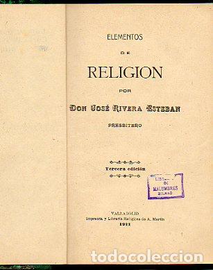 Libros: ELEMENTOS DE RELIGI&Oacute;N. 3&ordf; ed. - Foto 1