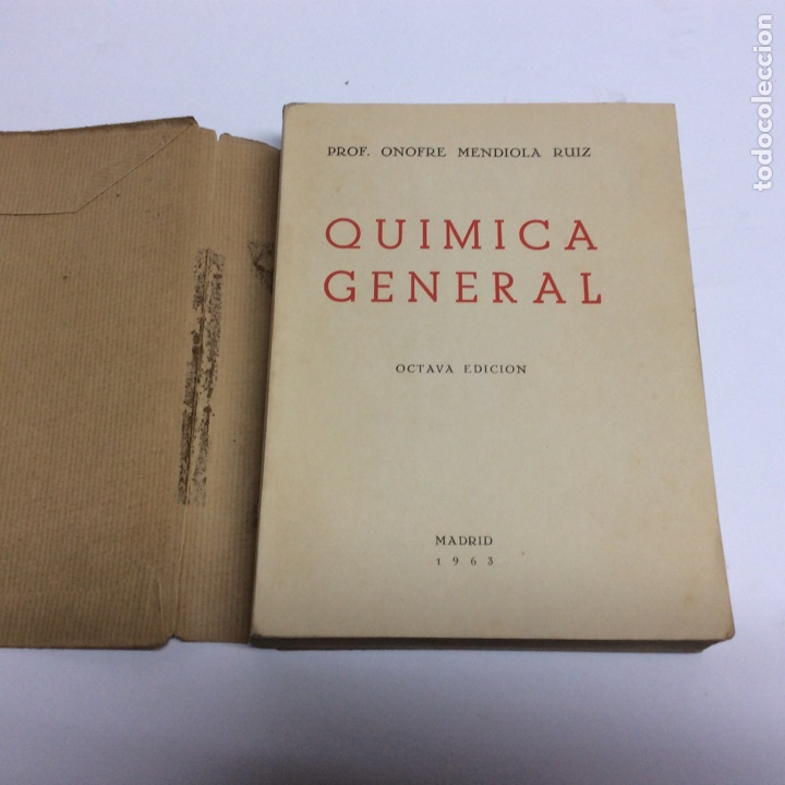 Libros: QUIMICA GENERAL, / ONOFRE MENDIOLA RUIZ -ED. 1963 - Foto 1