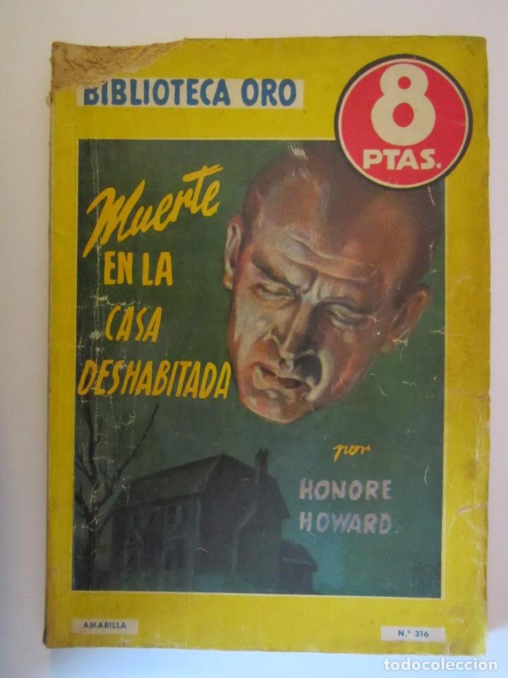 Libros: LIBRO BIBLIOTECA DE ORO  MUERTE EN LA CASA DESHABITADA 1954 - Foto 1