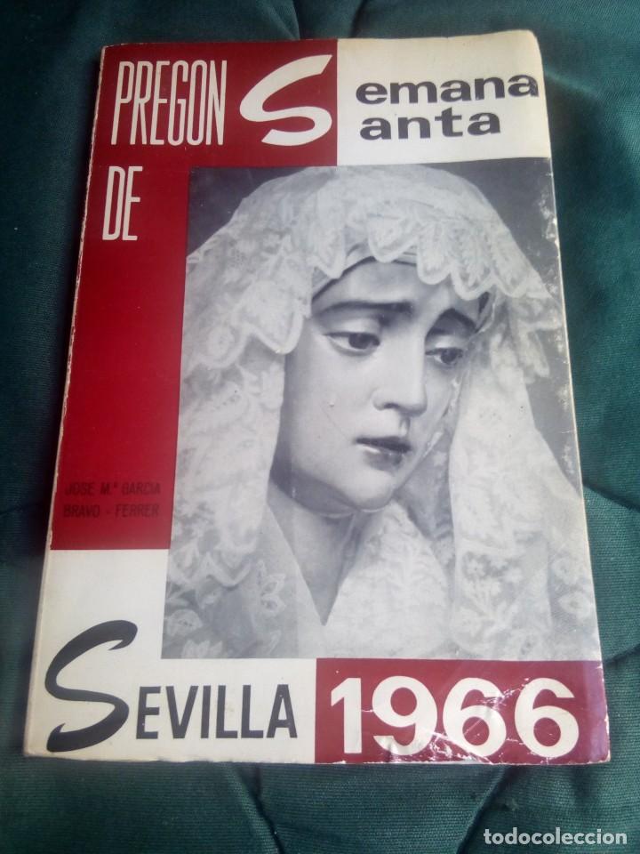 Libros: Preg&oacute;n de la semana santa de sevilla 1966 libro con 75.paginas - Foto 1