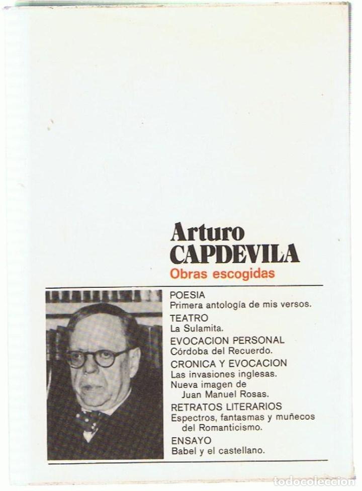 Libros: OBRAS ESCOGIDAS - Capdevila. Arturo - Foto 2