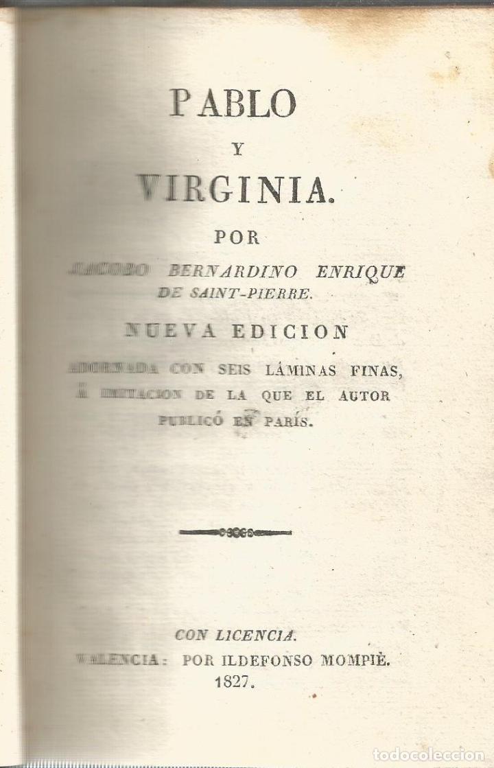 Libros: Pablo y Virginia - BERNARDINO ENRIQUE, JACOBO - Foto 2