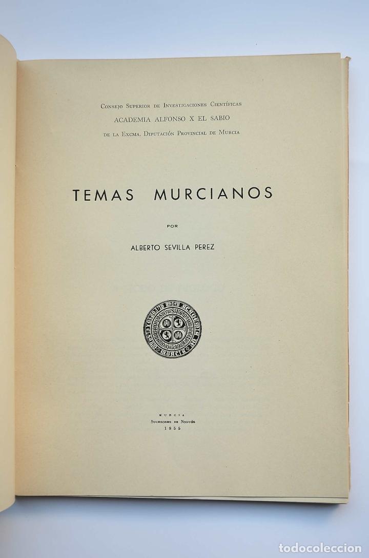 Libros: Temas murcianos - SEVILLA P&Eacute;REZ, Alberto - Foto 2