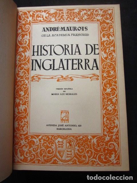 Libros: Andr&eacute; Maurois: Historia de Inglaterra, Ed. Surco, 1943 - Foto 1