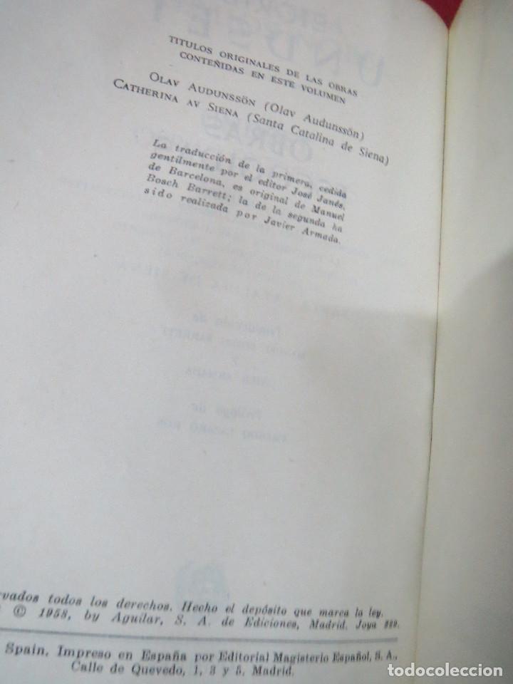 Libros: SIGRID UNDSET OBRAS ESCOGIDAS AGUILAR - Foto 2