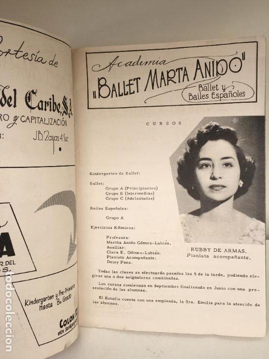 Libros: PROGRAMA PRESENTACI&Oacute;N ALUMNAS MARTHA ANIDO- BALLET- CUBA 1956 - Foto 2