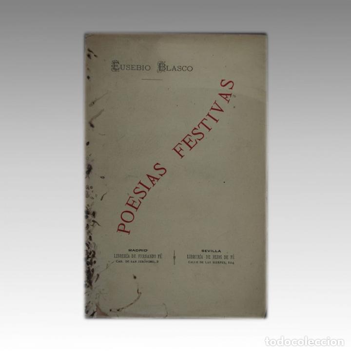 Libros: POESIAS FESTIVAS - BLASCO, EUSEBIO - Foto 1