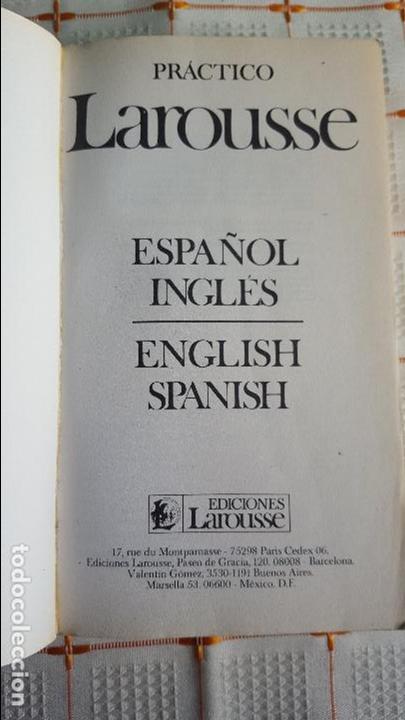 Libros: Libro Larousse espa&ntilde;ol - ingl&eacute;s - Foto 3