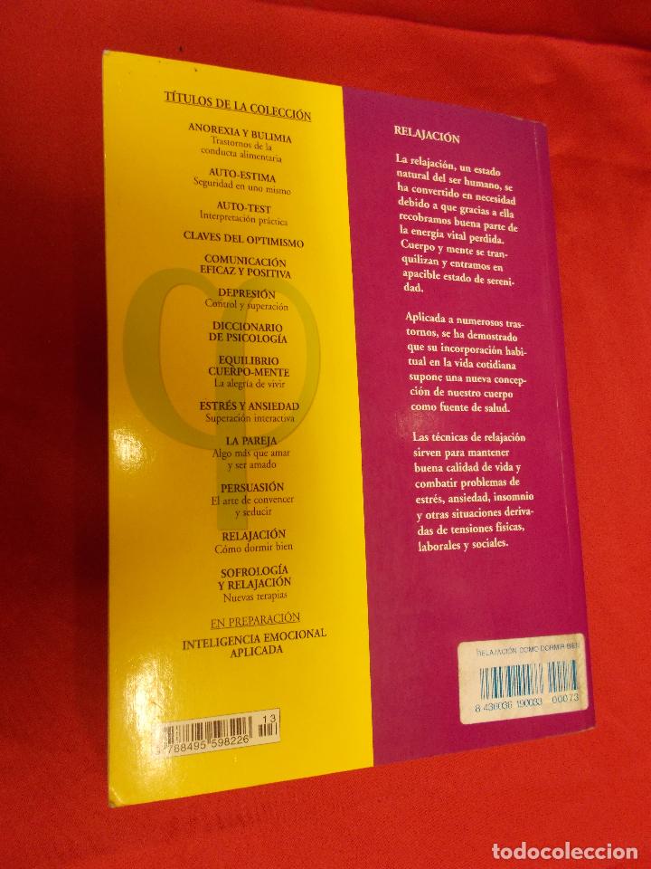 Libros: RELAJACI&Oacute;N COMO DORMIR BIEN. MANUEL MU&Ntilde;OZ. LIBRO-HOBBY. 2004. 1&ordf; EDICI&Oacute;N. - Foto 5