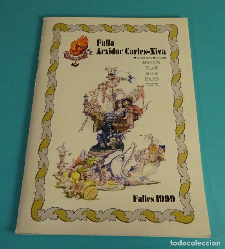 Libros: LLIBRET FALLA ARXIDUC CARLES - XIVA. 1999. FALLAS DE VALENCIA - Foto 1