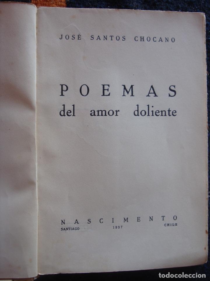 Libros: CHOCANO, JOSE SANTOS - Poemas del amor doliente. - Foto 2