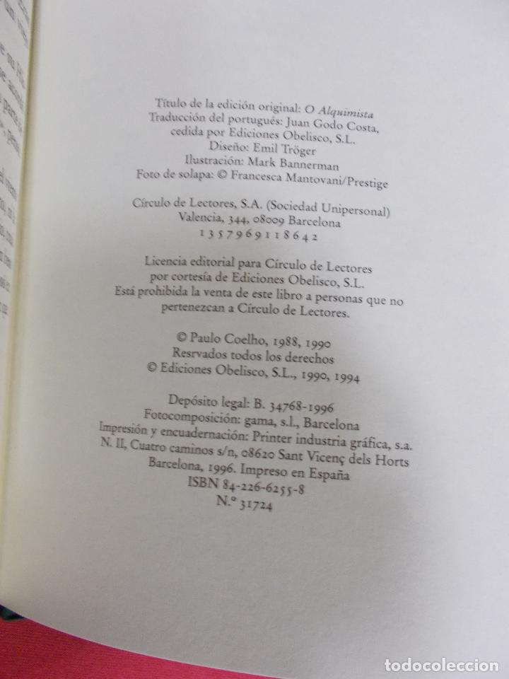 Libros: EL ALQUIMISTA. PAULO COELHO. CIRCULO DE LECTORES. - Foto 3