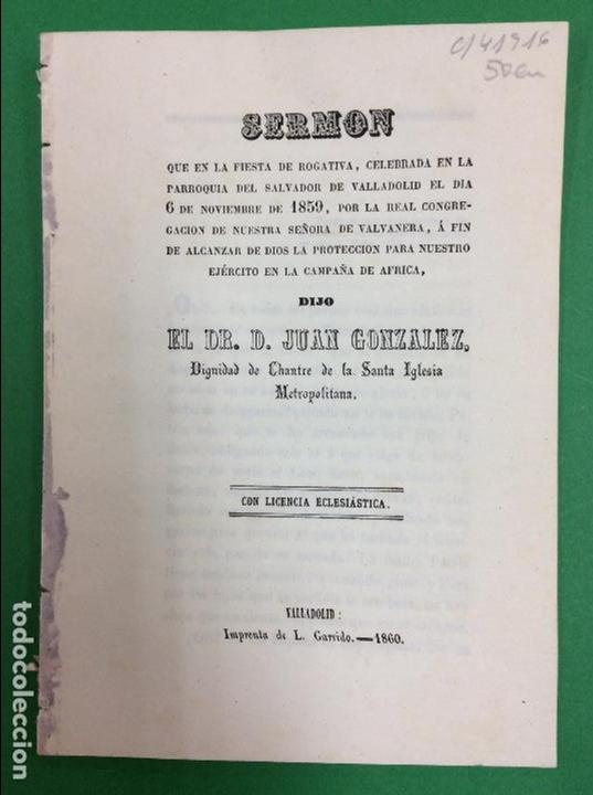 Libros: Sermon por el Dr.juan gonzalez 1860 - Foto 1