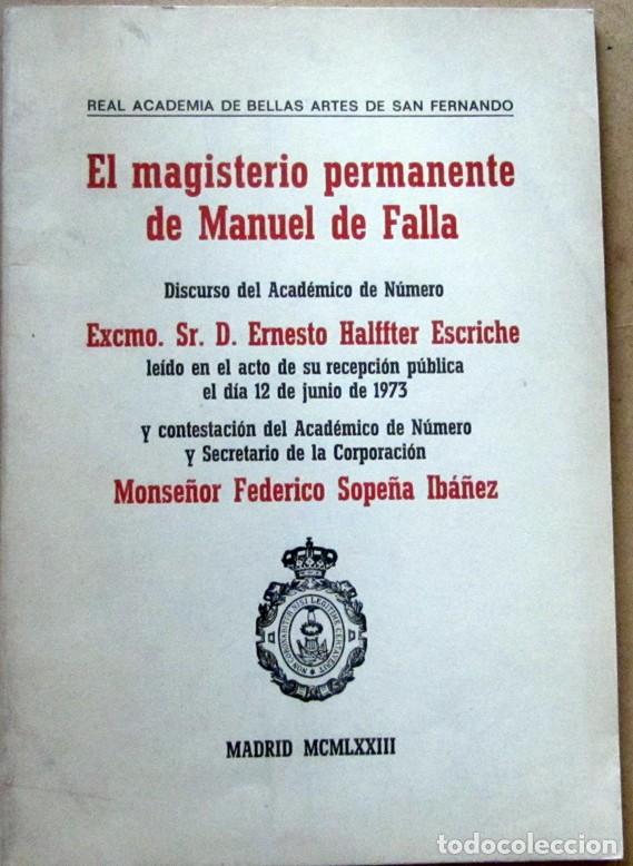 Libros: EL MAGISTERIO PERMANENTE DE MANUEL DE FALLA - Foto 1