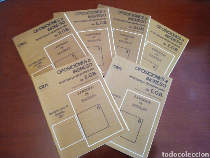 Libros: 6 Libros ejercicios de Sociales oposiciones EGB - Foto 1