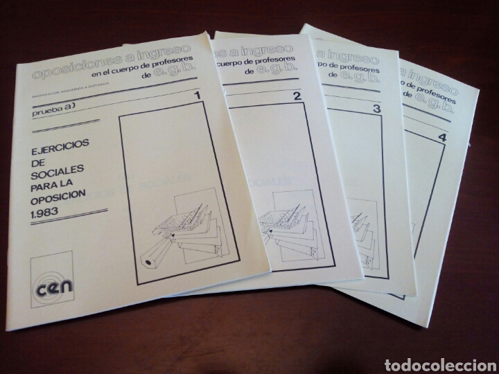 Libros: 4 libros oposiciones EGB ejercicios de sociales a&ntilde;o1983 - Foto 1