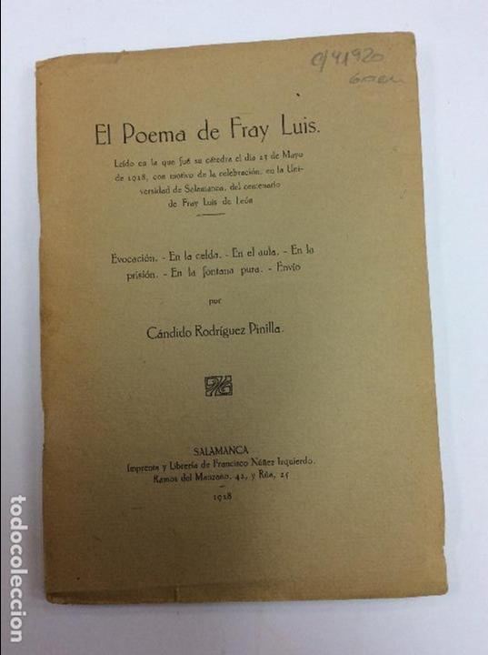 Libros: El poema de fray Luis 1928 - Foto 1