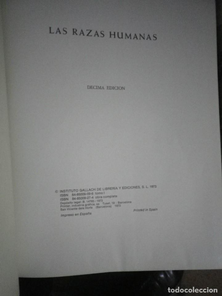 Libros: LAS RAZAS HUMANAS INSTITUTO GALLACH 1973 - Foto 3
