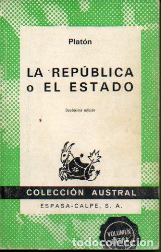 Libros: LA REP&Uacute;BLICA O EL ESTADO. 12&ordf; ed. - Foto 1