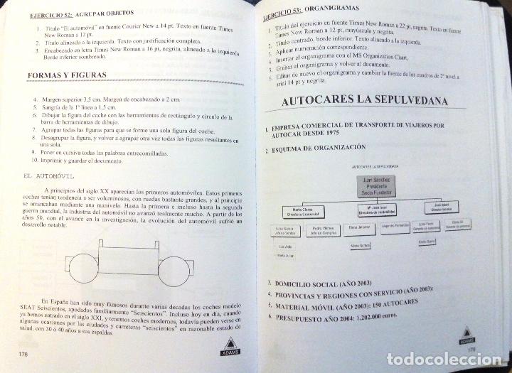 Libros: WORD 2000 - EJERCICIOS PARA OPOSICIONES - EDITORIAL ADAMS 2007. - Foto 6