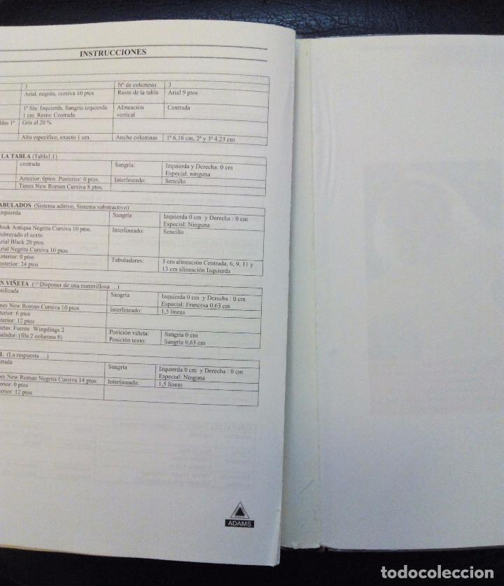 Libros: WORD 2000 - EJERCICIOS PARA OPOSICIONES - EDITORIAL ADAMS 2007. - Foto 10