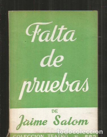 Libros: FALTA DE PRUEBAS - SALOM, JAIME - Foto 6