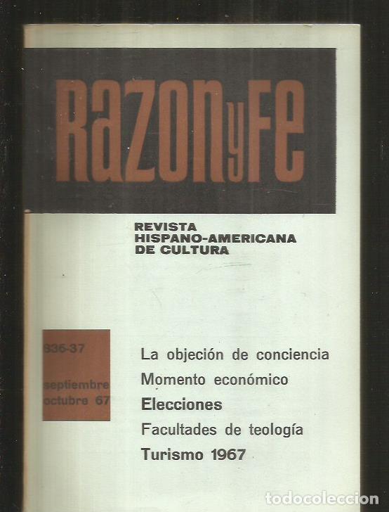 Libros: RAZON Y FE. NUMERO 836/837 - VARIOS - Foto 1