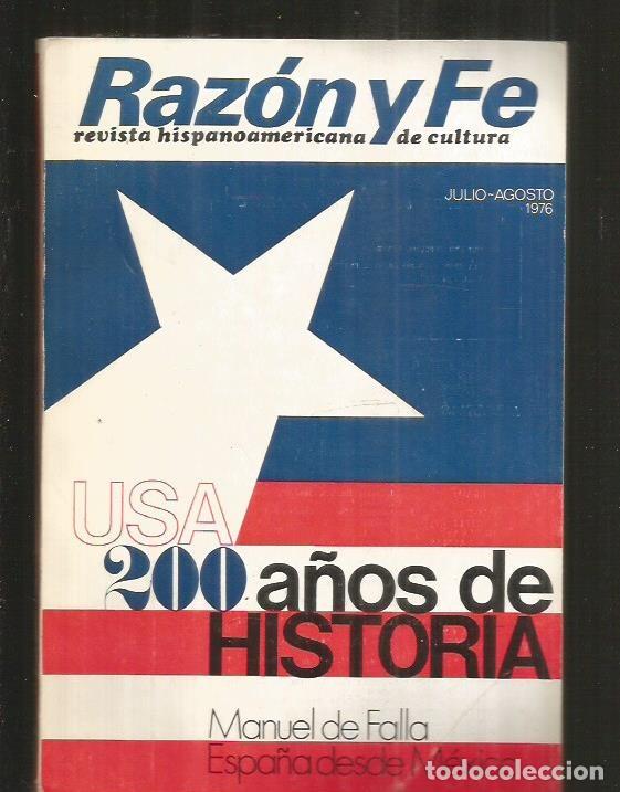 Libros: RAZON Y FE. NUMERO 942/943 - VARIOS - Foto 1