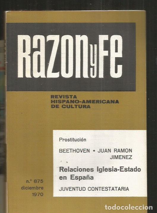 Libros: RAZON Y FE. NUMERO 875 - VARIOS - Foto 1