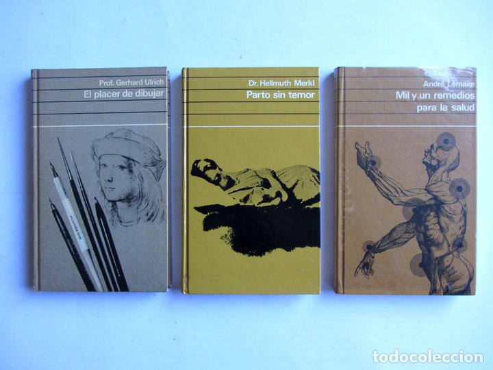 books: Mil y un remedios para la salud, El placer de dibujar, Parto sin temor. Lote 3 libros