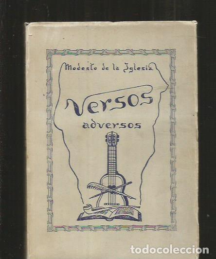 Libros: VERSOS ADVERSOS - IGLESIA, MODESTO DE LA - Foto 1