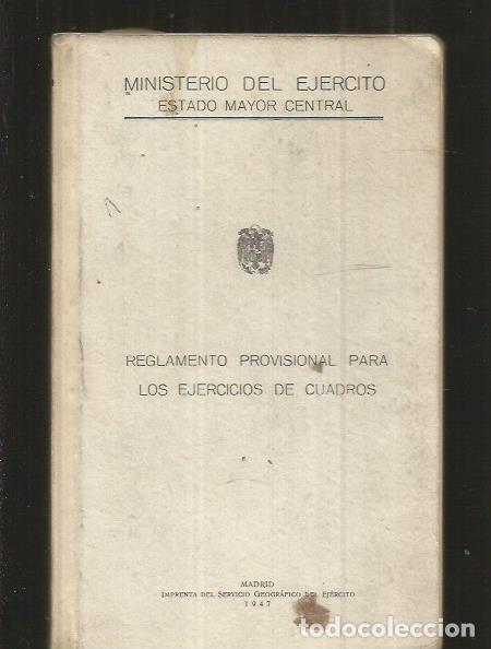 Libros: REGLAMENTO PROVISIONAL PARA LOS EJERCICIOS DE CUADROS - VARIOS - Foto 1