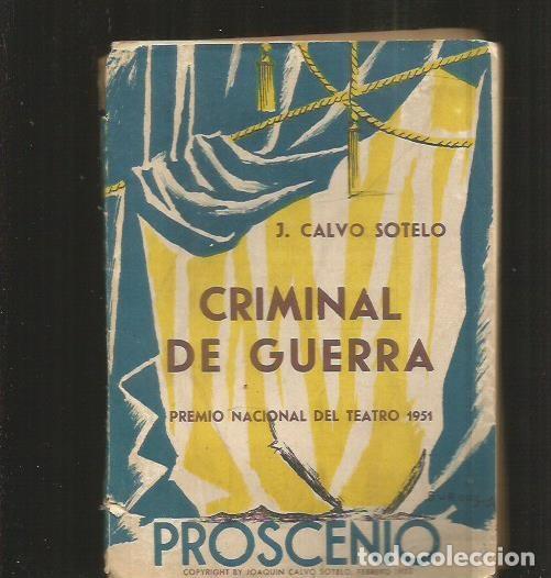 Libros: CRIMINAL DE GUERRA - CALVO-SOTELO, JOAQUIN - Foto 1