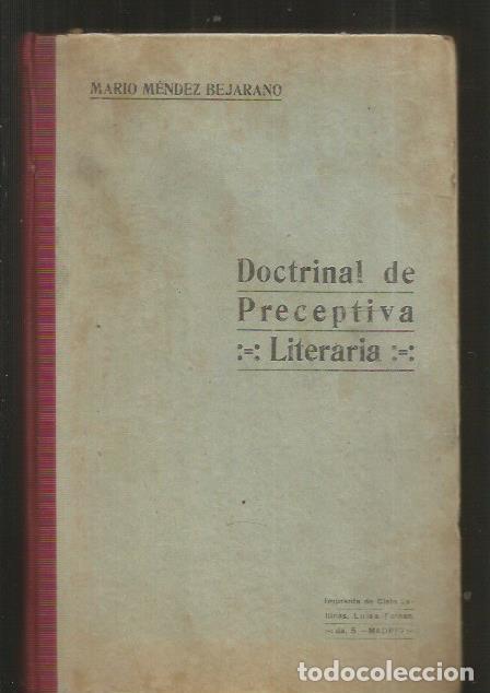 Libros: DOCTRINAL DE PRECEPTIVA LITERARIA - MENDEZ BEJARANO, MARIO - Foto 1