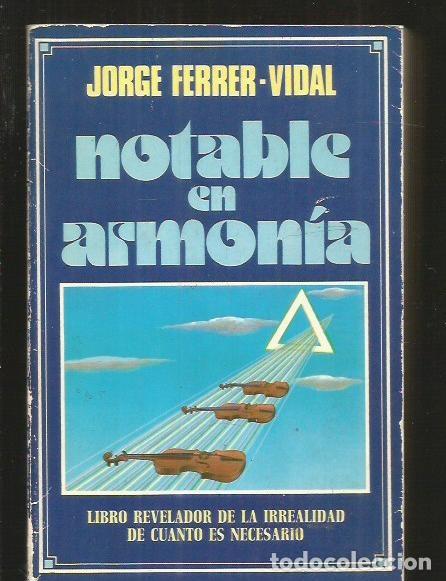 Libros: NOTABLE EN ARMONIA - FERRER-VIDAL, JORGE - Foto 1