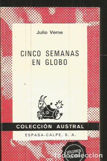 Libros: CINCO SEMANAS EN GLOBO - VERNE, JULIO - Foto 2